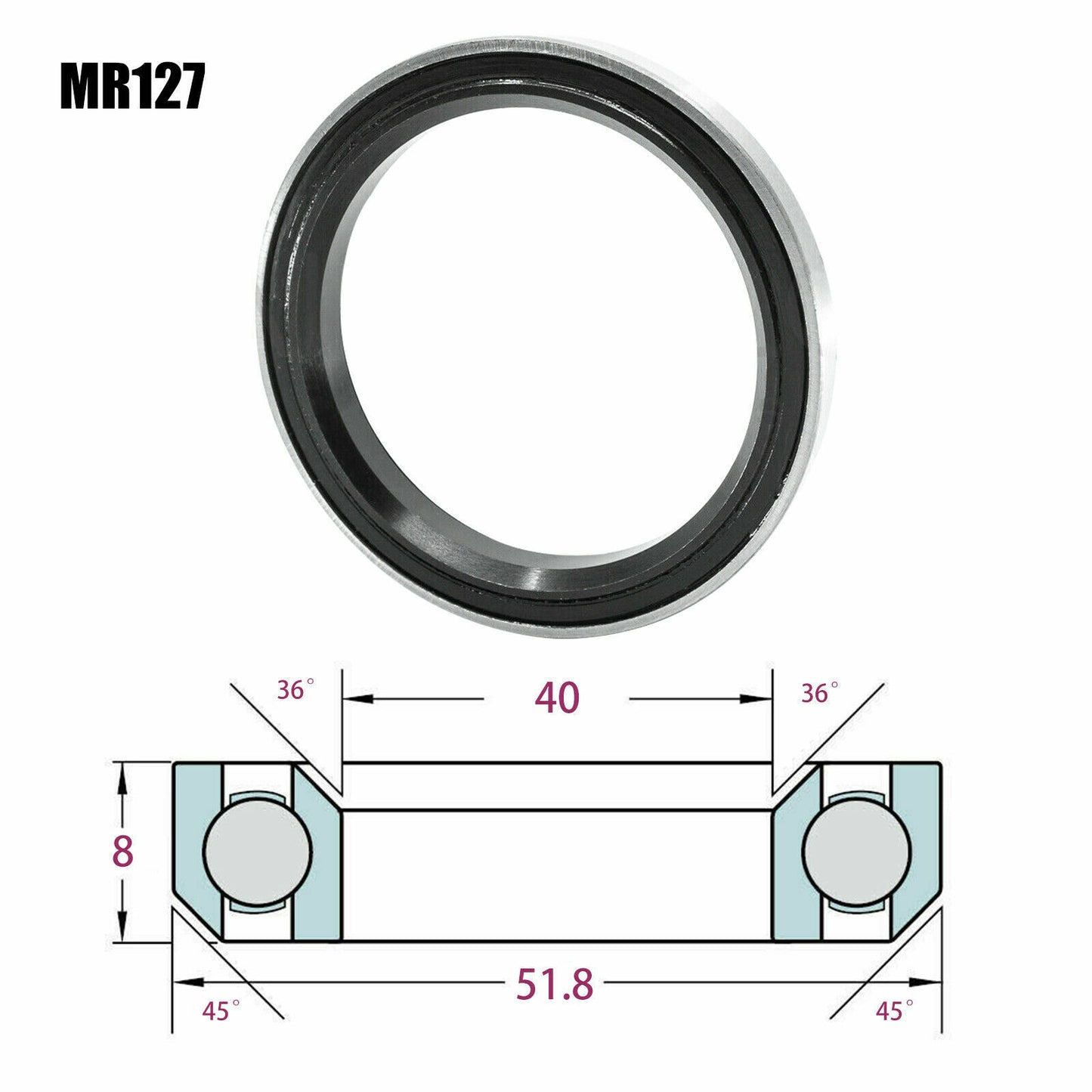 Bearing Kit For FSA Orbit No.57 Headset -  TH873E TH073