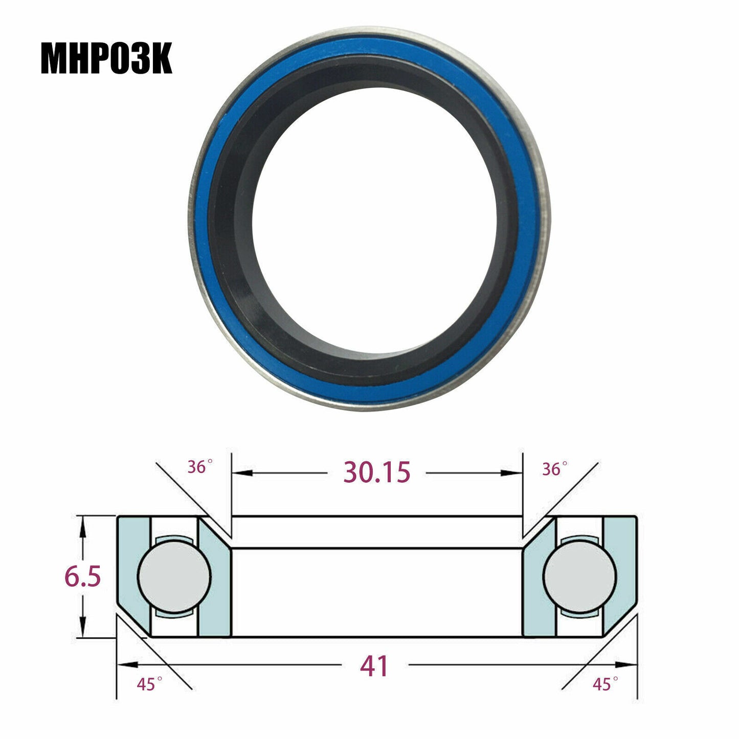 Bearing Kit For FSA Orbit No.57-1, No.57CF, No.57 Headsets